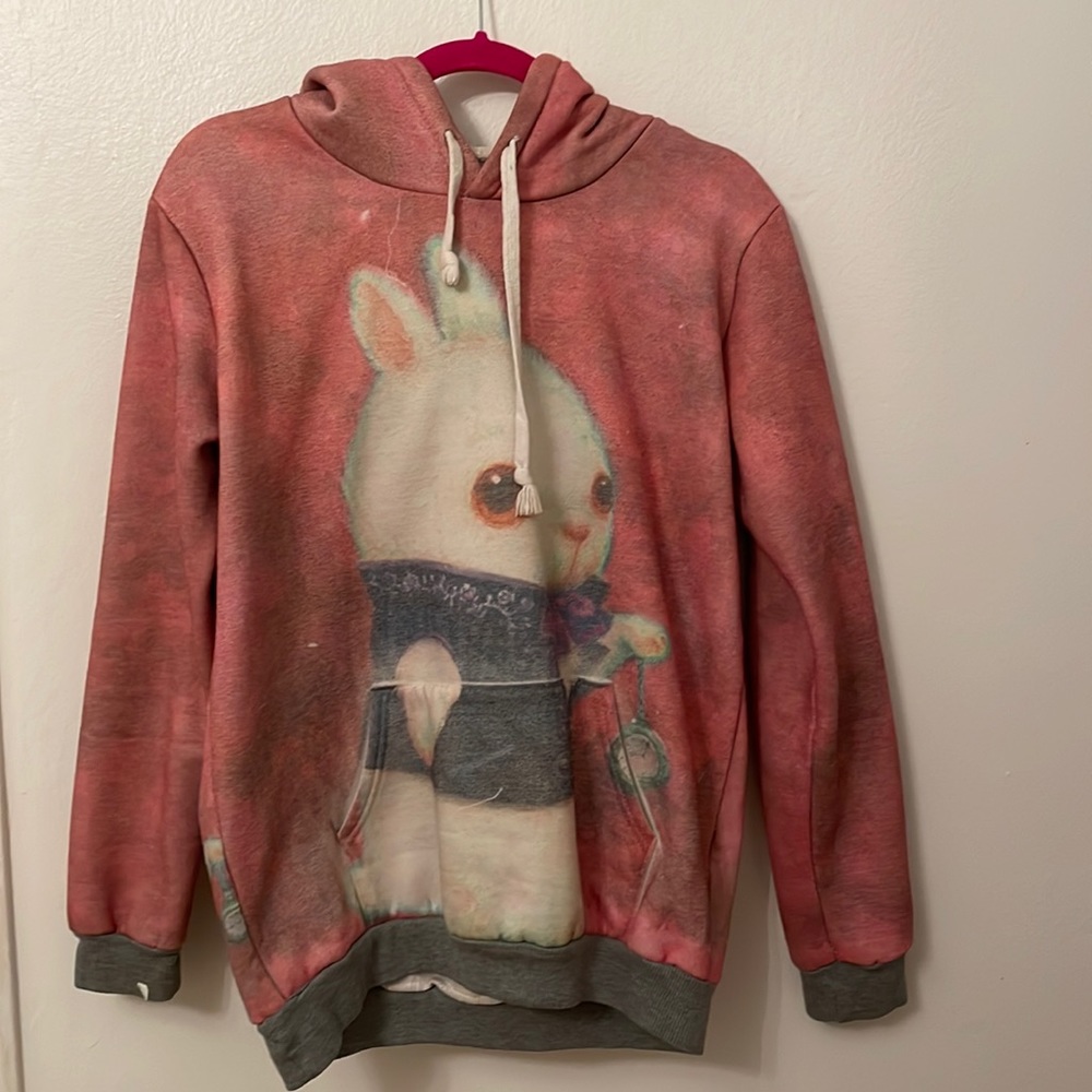 Pink bunny sweatshirt hoodie